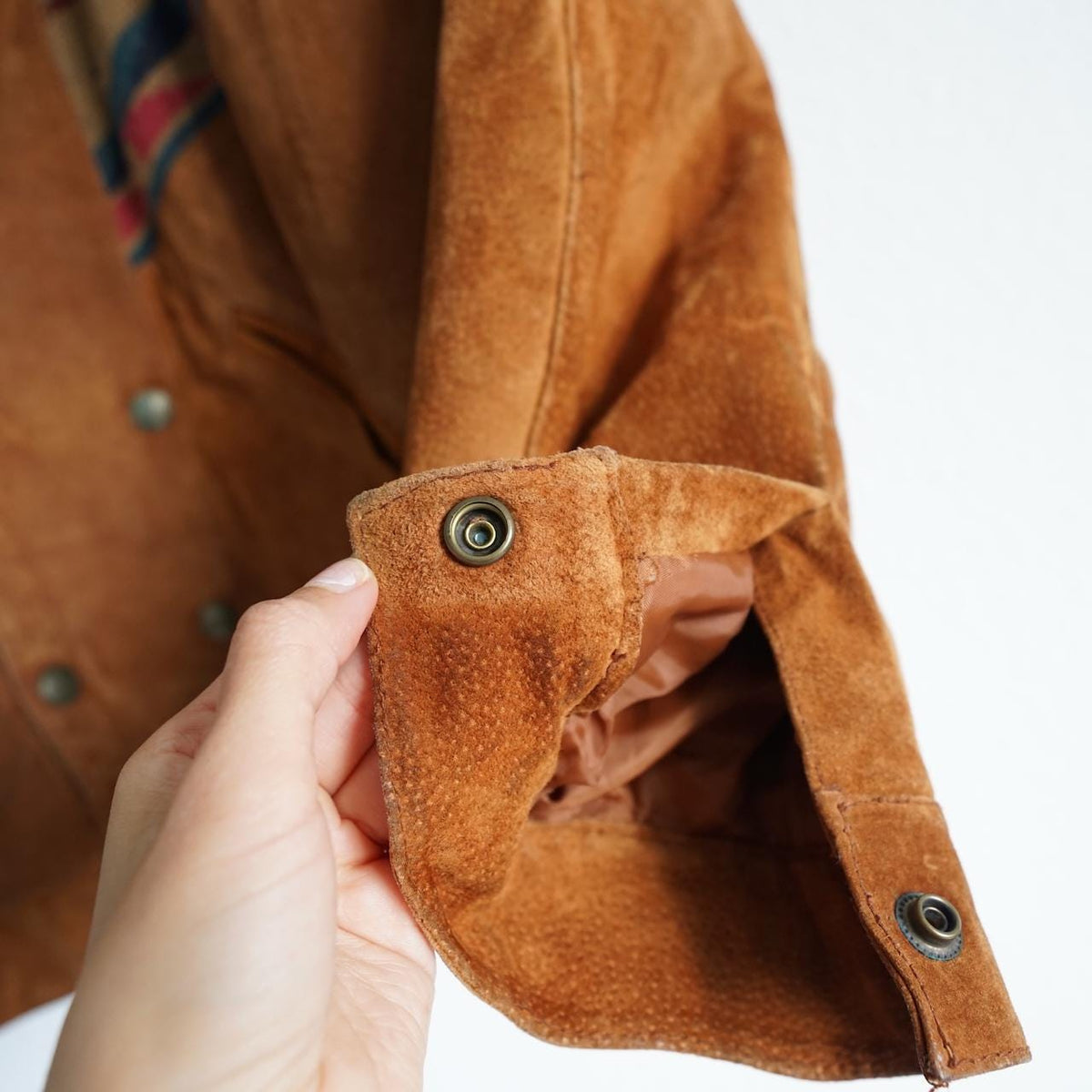 Vintage Leather Bomber Jacket Size L