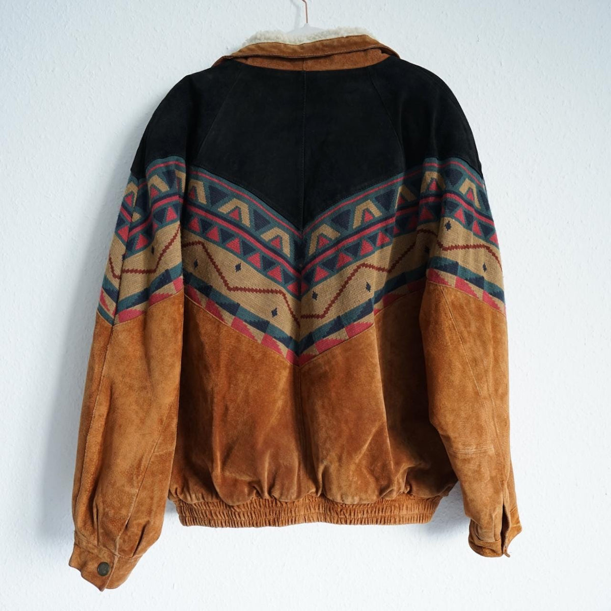 Vintage Leather Bomber Jacket Size L