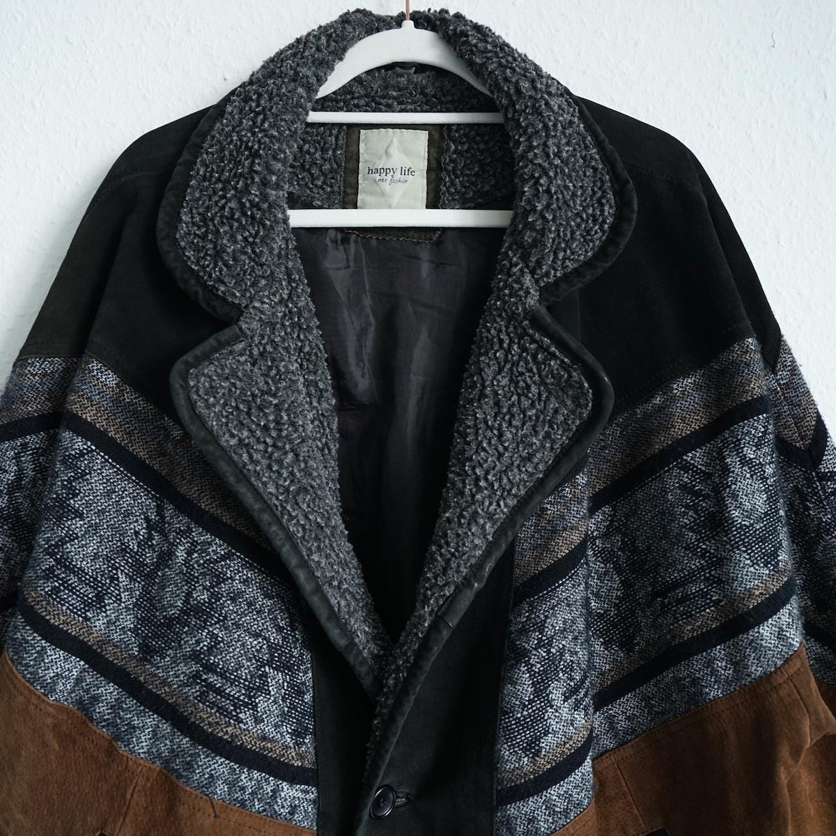 Vintage Leather Bomber Jacket Size XL
