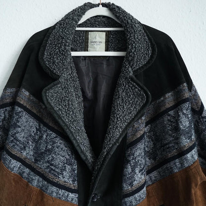 Vintage Leather Bomber Jacket Size XL