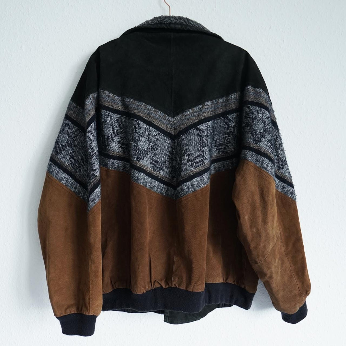 Vintage Leather Bomber Jacket Size XL
