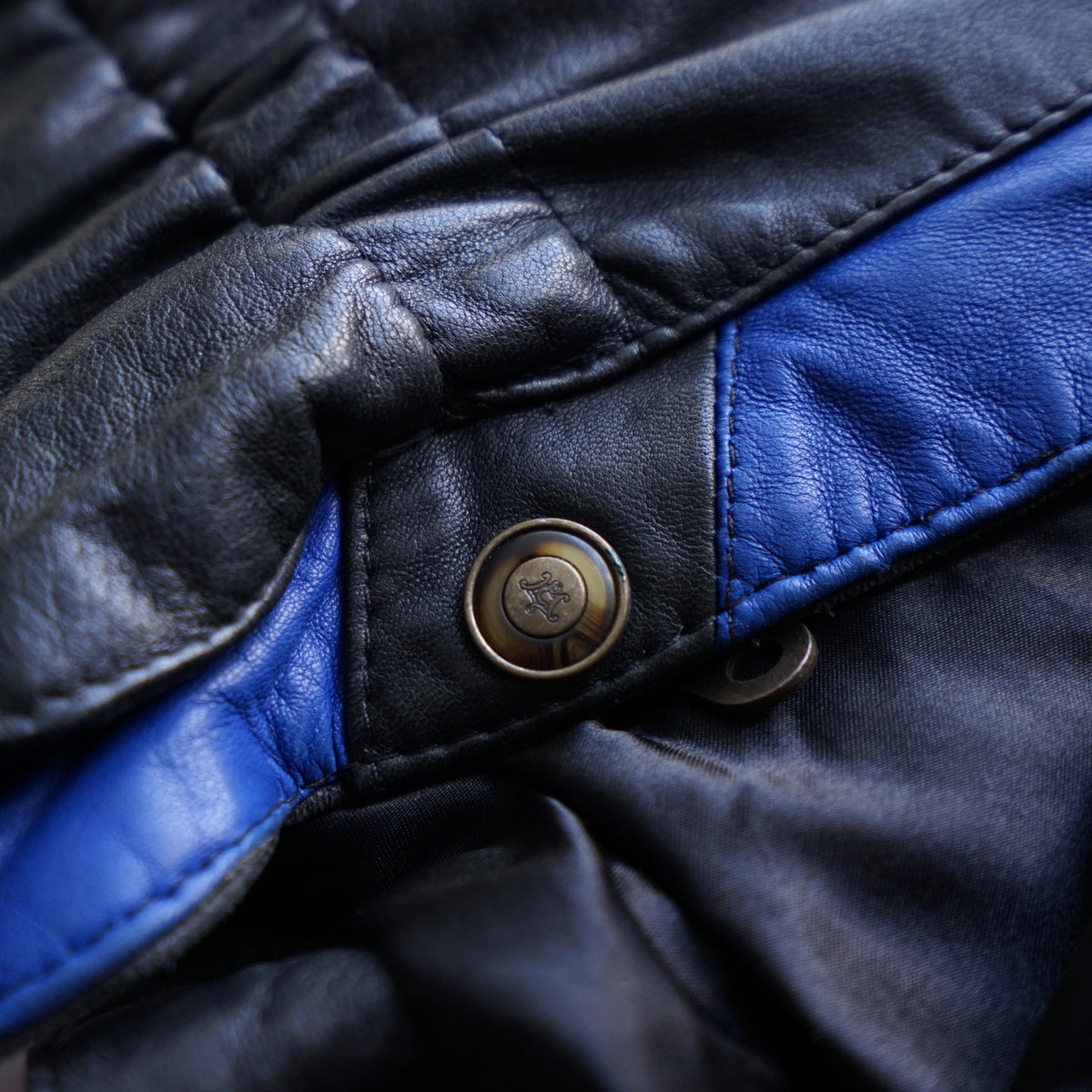 Vintage 80s leather jacket size M biker