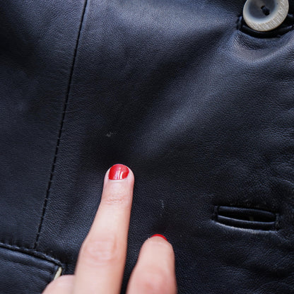 Vintage 90s leather jacket size S black