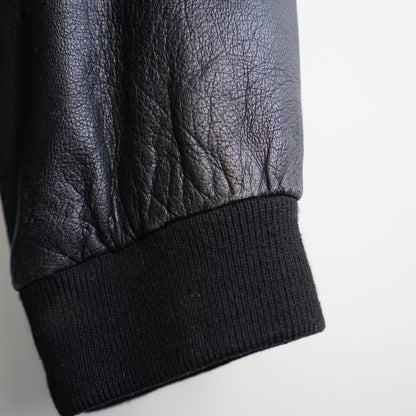 Vintage 80s Leather Bomber Jacket Size XL