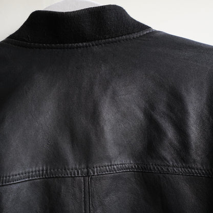 Vintage 80s Leather Bomber Jacket Size XL