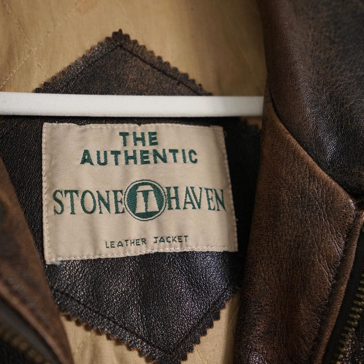 Vintage Leather Bomber Jacket Size XL-XXL