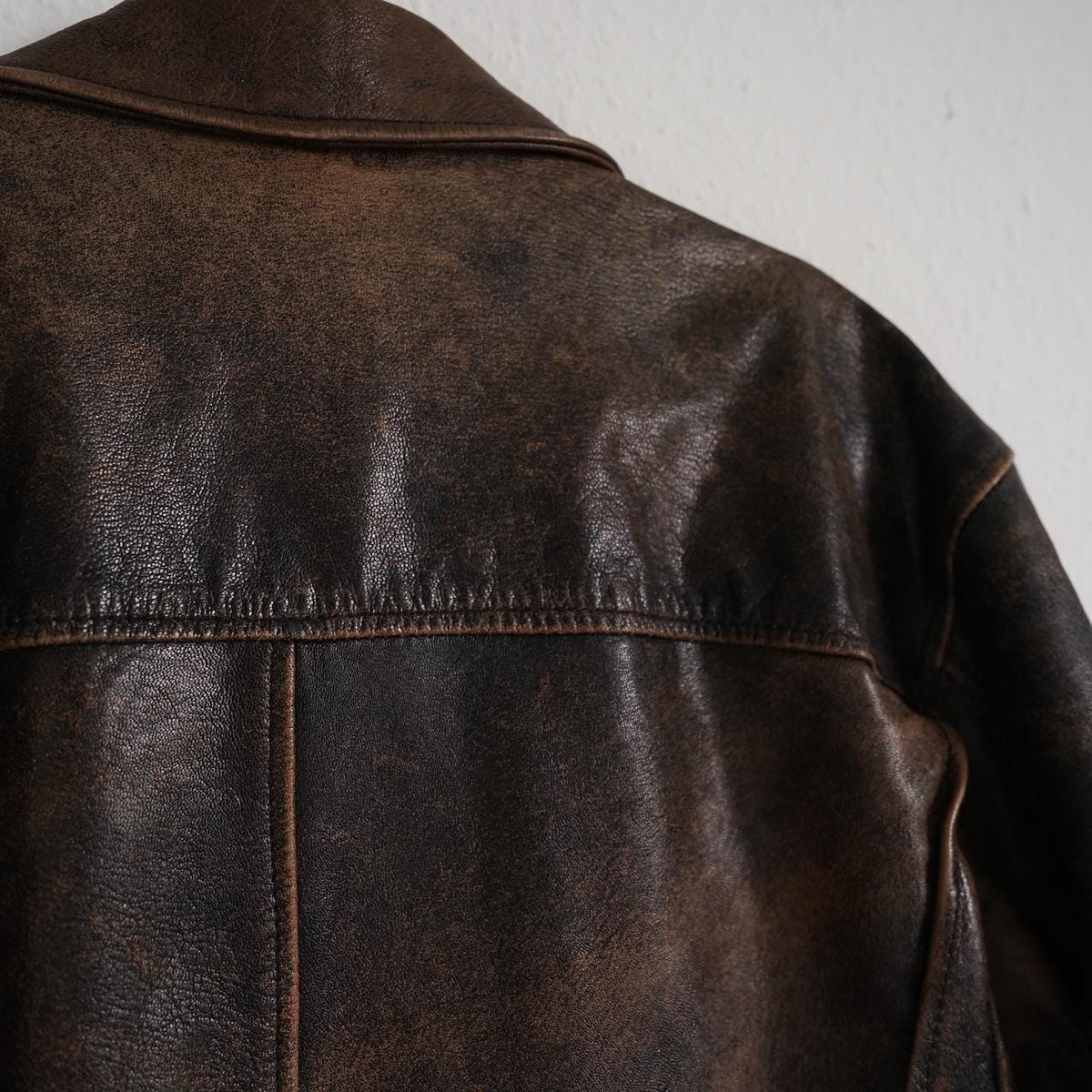 Vintage Leather Bomber Jacket Size XL-XXL