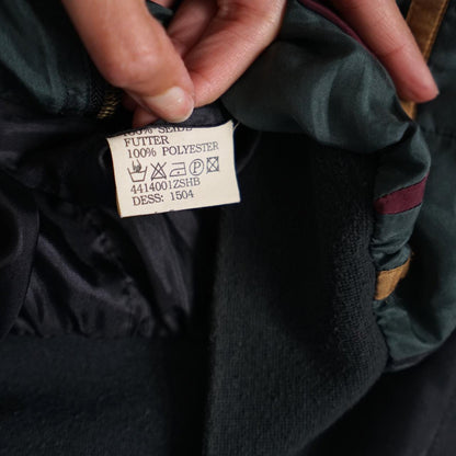Vintage 80s Silk Bomber Jacket Size XL