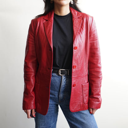 Vintage 90s leather jacket size XS-S