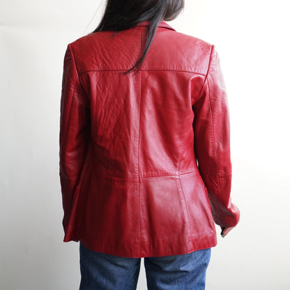 Vintage 90s leather jacket size XS-S