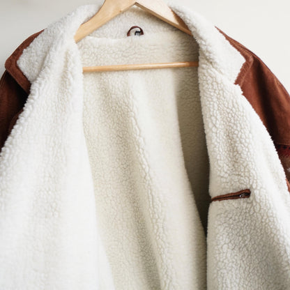 Vintage Leather Bomber Jacket Size L