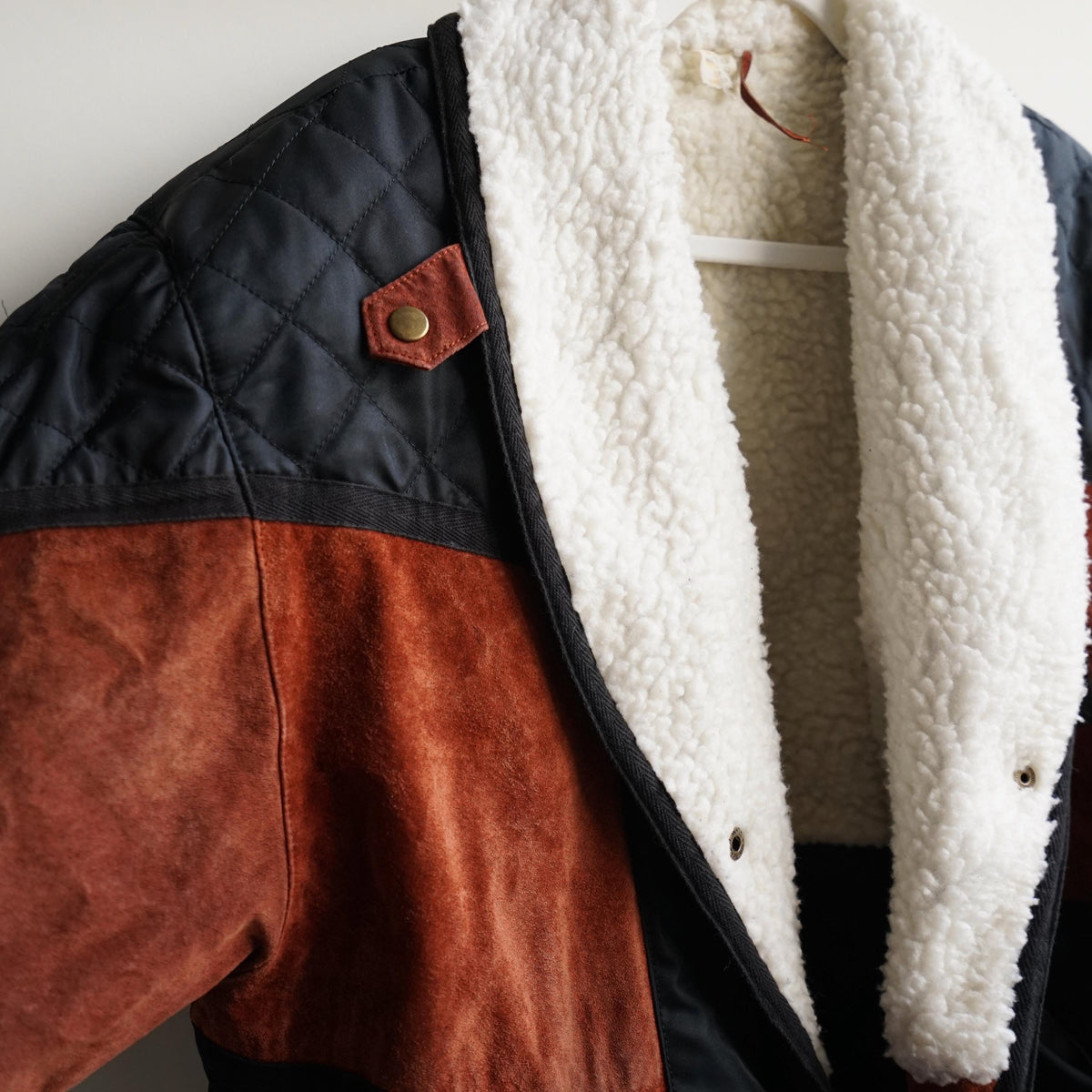 Vintage Leather Bomber Jacket Size L