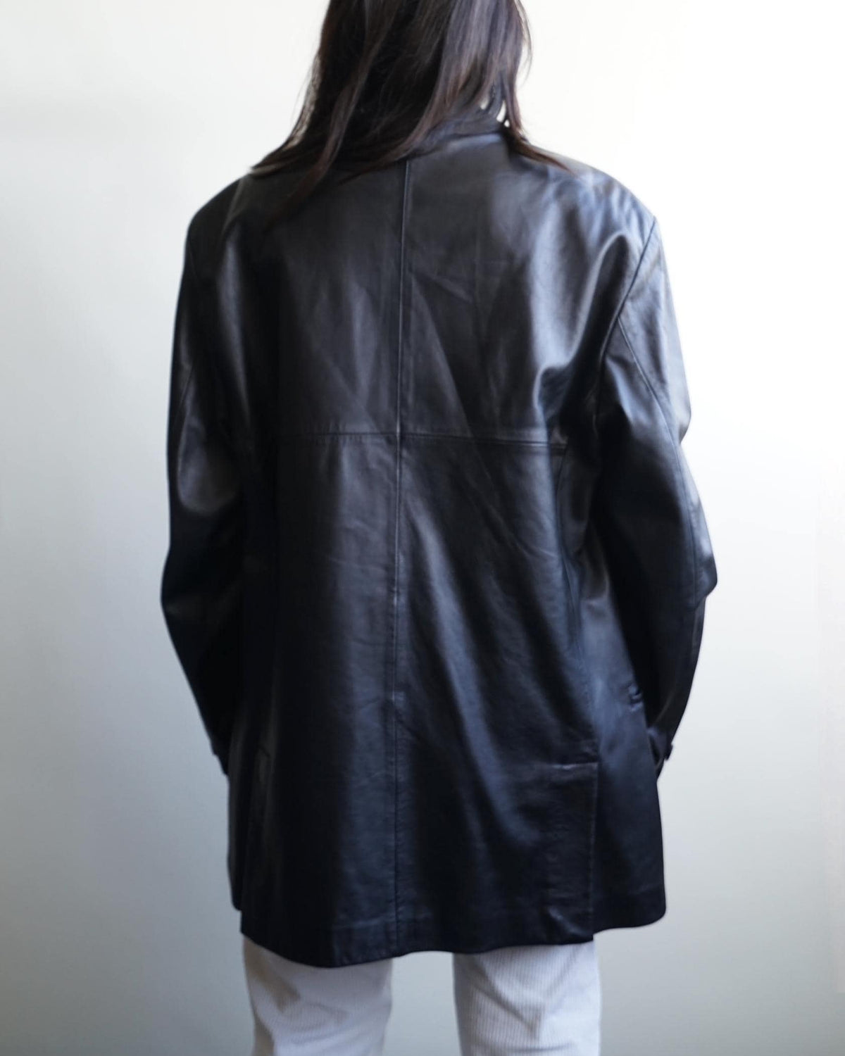 Vintage Leather Coat Size L-XL
