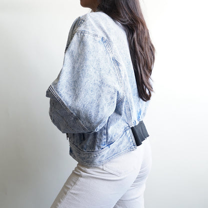 Vintage 80s Denim jacket Size S acid wash