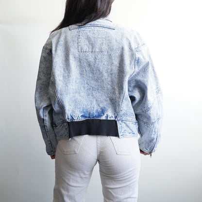 Vintage 80s Denim jacket Size S acid wash