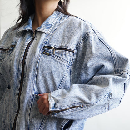 Vintage 80s Denim jacket Size S acid wash
