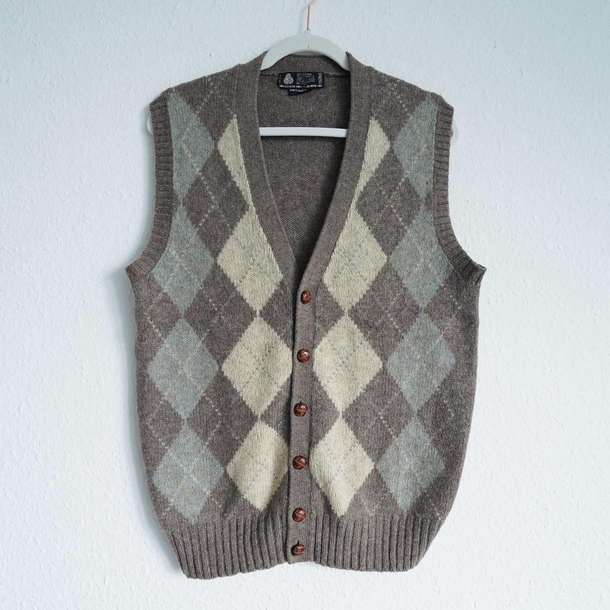 Vintage 80s Vest size L-XL pure wool