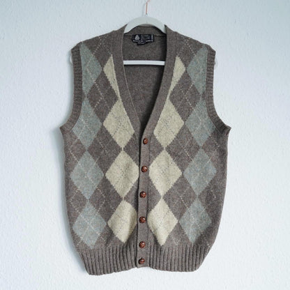 Vintage 80s Vest size L-XL pure wool