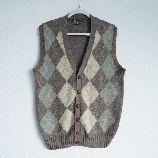 Vintage 80s Vest size L-XL pure wool