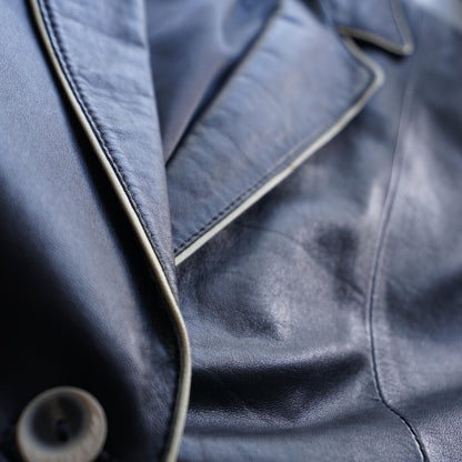 Vintage 90s leather jacket size S black