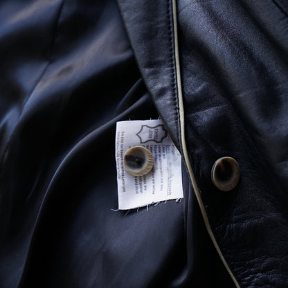 Vintage 90s leather jacket size S black