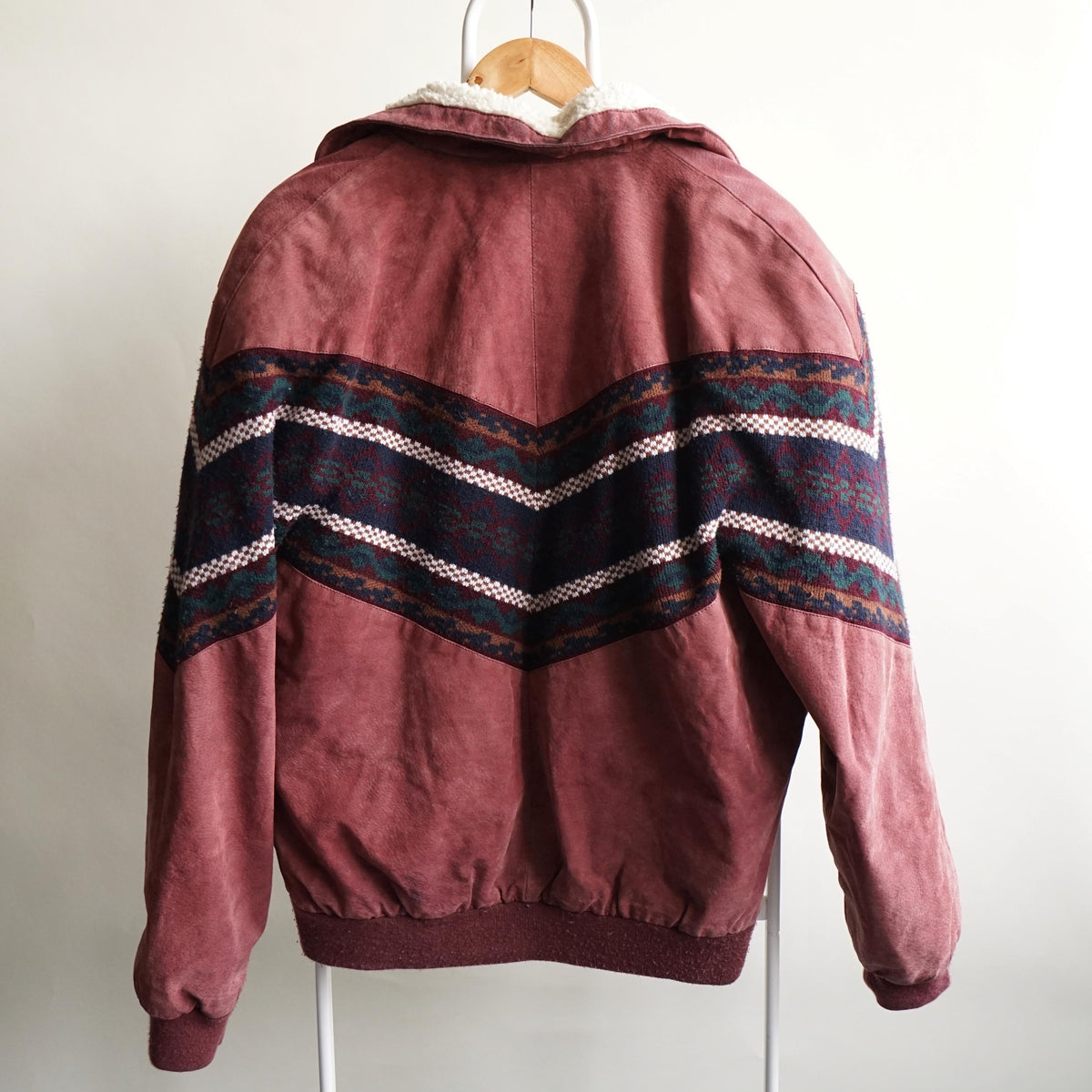 Vintage Leather Bomber Jacket Size L-XL