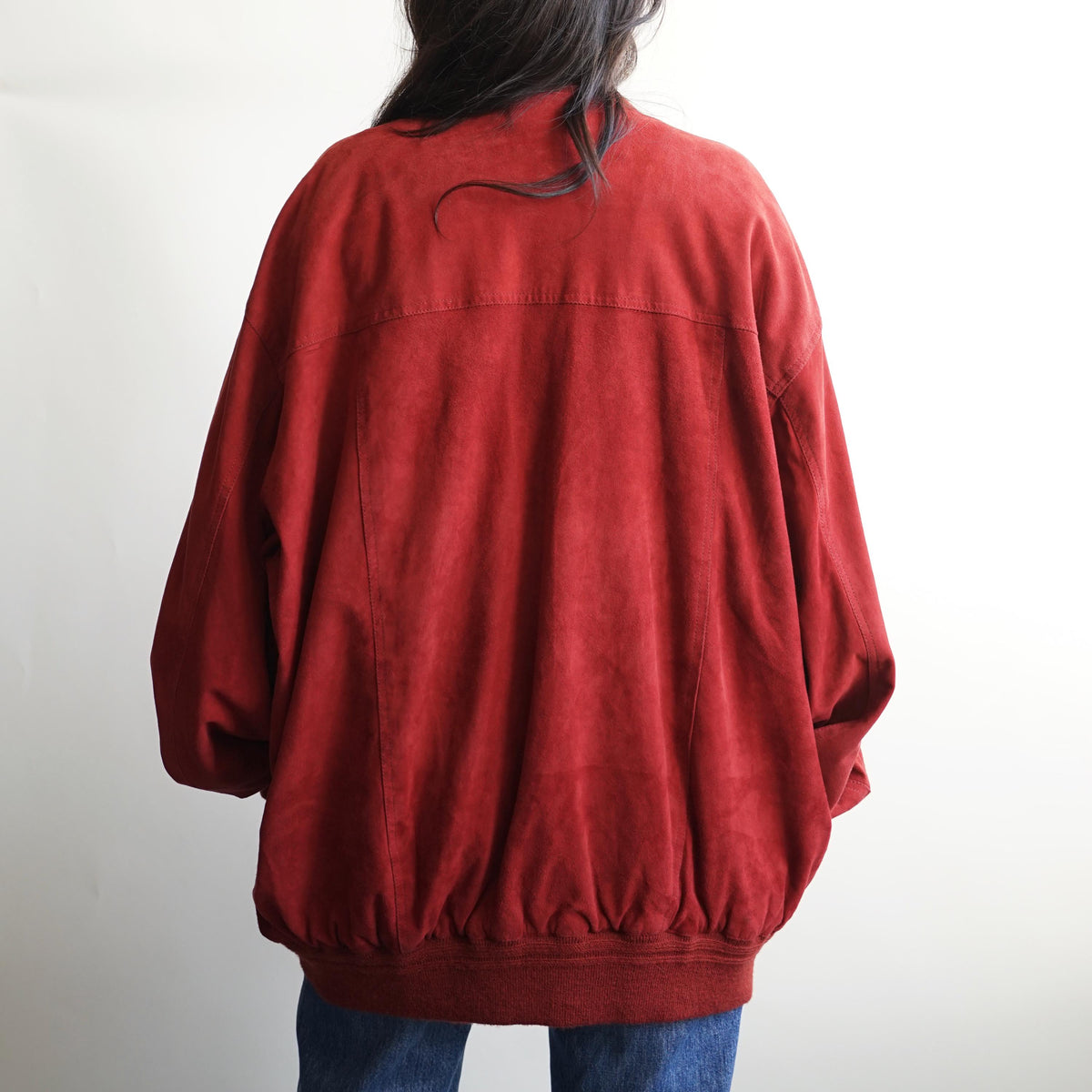 Vintage Leather Bomber Jacket Size XL-XXL