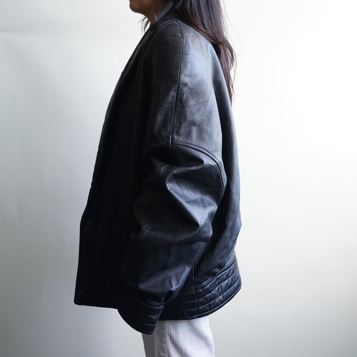 Vintage 80s Leather Jacket Size L