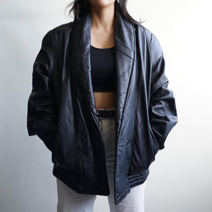 Vintage 80s Leather Jacket Size L