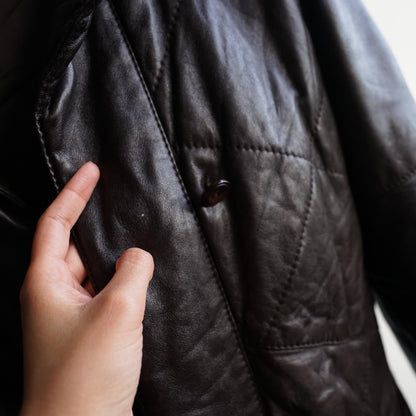 Vintage Leather Coat Size M-L brown