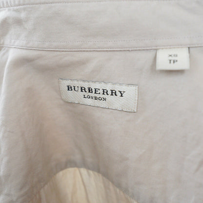 Vintage long sleeved beige Burberry Shirt size XS | Button Up vintage collared Burberry London Blouse women