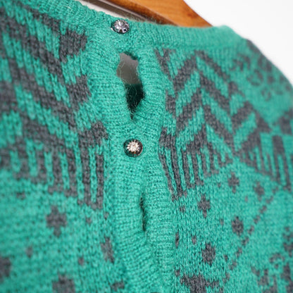 Vintage turquoise green Mohair Pullover Size M-L