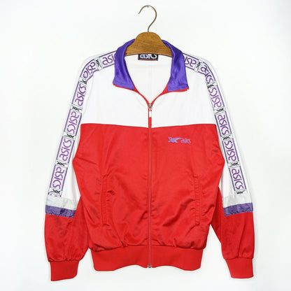 Vintage red white Asics Sport Jacket Size S vintage track jacket red jacket