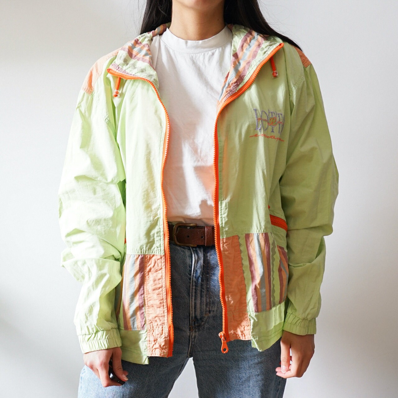 Vintage pastel colours Lotto Jacket Size S-M colourful sport jacket 90s sport jacket 80s sport jacket