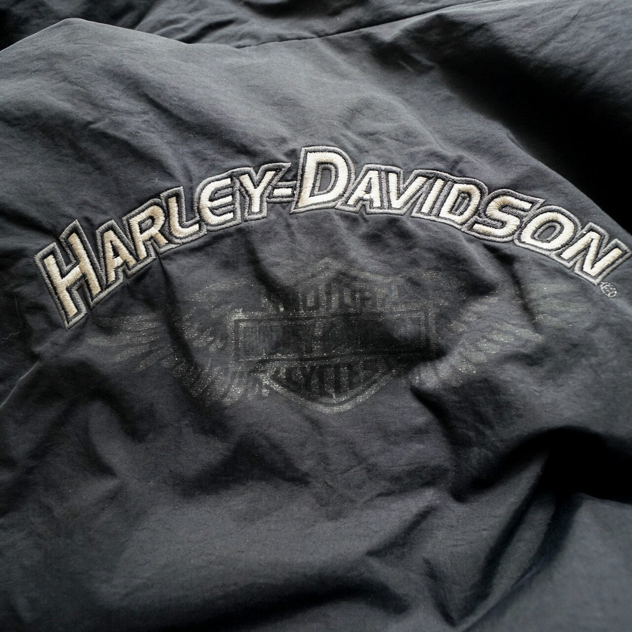 Vintage Harley Davidson biker jacket size S-M light jacket 90s biker jacket black jacket