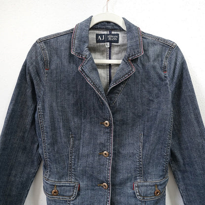 Y2K Armani denim jacket Size XS-S denim jacket blue jacket Armani jeans comfort fit