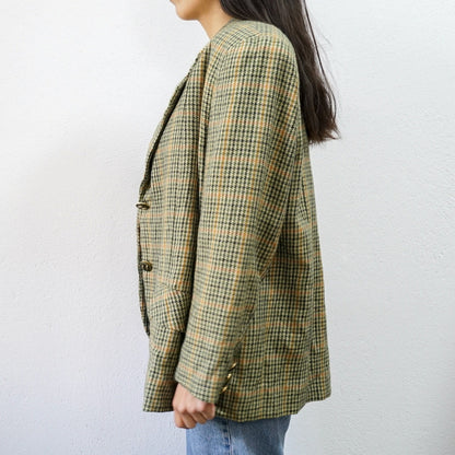 Vintage green yellow Blazer Size M