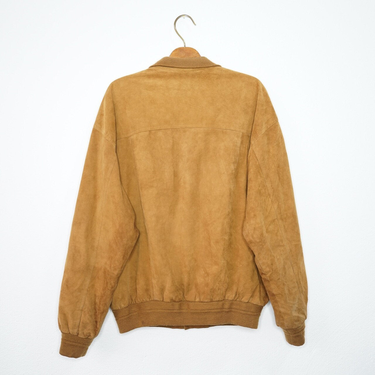 Leather suede hot sale bomber jacket