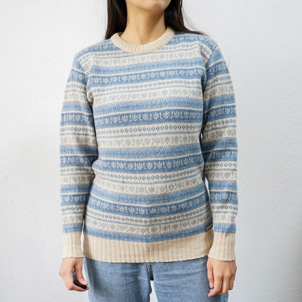 Vintage shetland wool pullover size XS