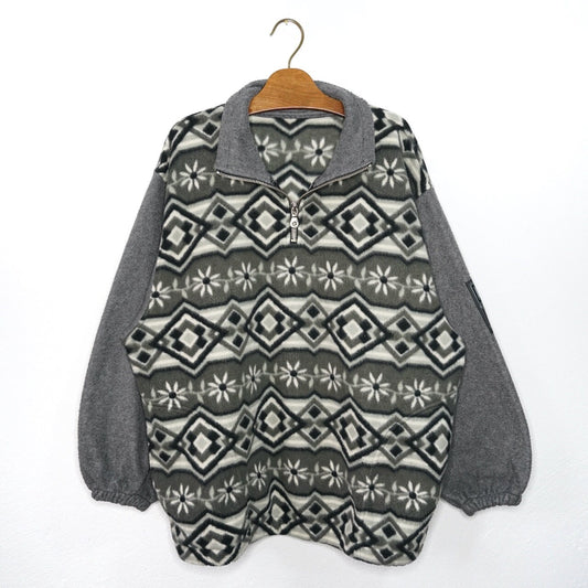 Vintage grey Fleece Sweater men size L
