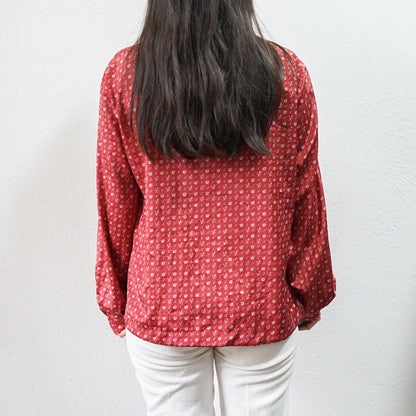Vintage red Blouse size S-M long sleeved