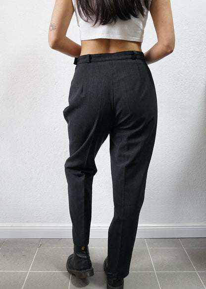Vintage Max & Co Pants Size S-M black elegant wool trousers tailored pants
