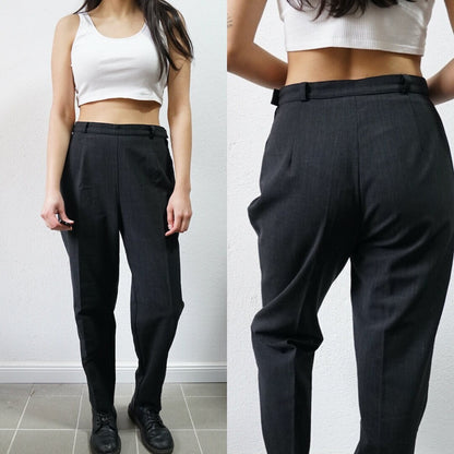 Vintage Max & Co Pants Size S-M black elegant wool trousers tailored pants