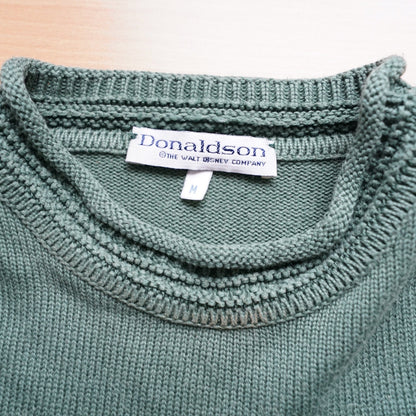 Vintage Donaldson Disney Pullover Size M green cotton sweater embroidery minnie mouse