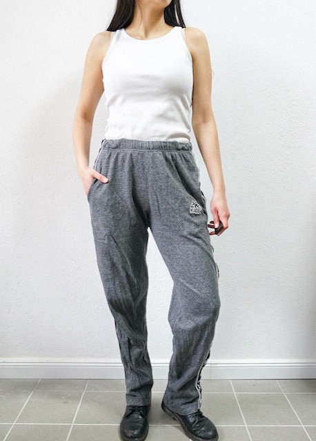 Vintage Kappa Sweatpants Size S grey black sport pants training pants joggings