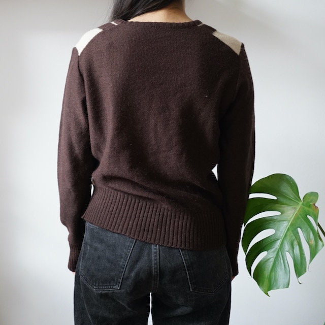 Vintage brown cream Pullover Size XS-S