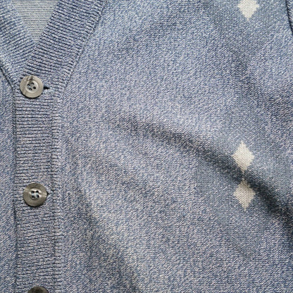 Vintage light blue cardigan size S-M cotton mix cardigan spring cardigan