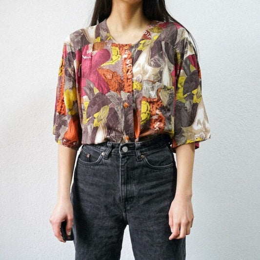 Vintage colorful blouse size L-XL