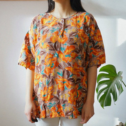 Vintage short sleeved blouse size XL