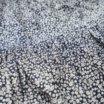 Vintage floral Skirt size XS-S blue white skirt boho midi skirt